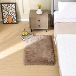 ORINOVA Beige Faux Sheepskin Fluffy Fur 2x3 Area Rugs for Bedroom Washable Shagg... - Image 3