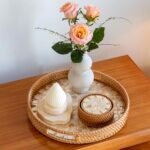 JUNGLE CULTURE Mother of Pearl Rattan Coasters for Drinks with Holder • Handmade... - Image 6