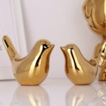 XMGZQ 2 Pcs Gold Decor Accents,Small Animal Statues,Modern Home Decorative, Bird... - Image 4