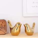 XMGZQ 2 Pcs Gold Decor Accents,Small Animal Statues,Modern Home Decorative, Bird... - Image 5