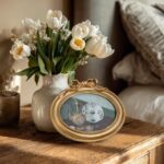 eletecpro 4x6 Vintage Oval Picture Frame, Antique Ornate Gold Bow Photo Frame 4 ... - Image 7