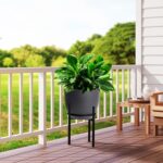 UOUZ 12inch Large Plant Pot, Modern Plastic Planter with High Driange Holes and ... - Image 5