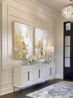 Abstract Gold and Beige Canvas Wall Art – 2 Piece 20 x 28 Inches Framed Prints w... - Image 8
