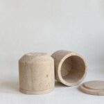 Natural Marble Hole Stone Cosmetic Cotton Swab Sundry Small Tank Storage Box Jar... - Image 4