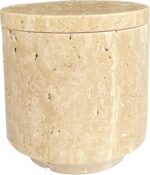 Natural Marble Hole Stone Cosmetic Cotton Swab Sundry Small Tank Storage Box Jar... - Image 8