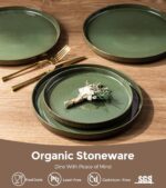 GBHOME Stoneware Dinnerware Sets for 4, 12 Pieces Ceramic Ribbed Plates and Bowl... - Image 4