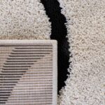 SAFAVIEH Florida Shag Collection Area Rug - 6'7" Square, Ivory & Black, Non-Shed... - Image 4
