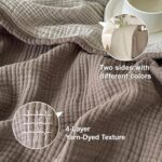 Simple&Opulence 100% Cotton Muslin Blanket King Size, Lightweight Breathable 4 L... - Image 4