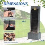 50"H Water Fountains Outdoor, Large Garden Water Fountains and Waterfalls Outsid... - Image 4