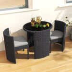 TWT Patio Bistro Set, 3 Pieces All Weather Cast Aluminum Patio Bistro Sets with ... - Image 5