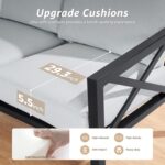 NATURAL EXPRESSIONS 4 Pieces Patio Furniture Sets, Modern Metal Outdoor Conversa... - Image 5