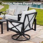 NATURAL EXPRESSIONS 4 Pieces Patio Furniture Sets, Modern Metal Outdoor Conversa... - Image 7