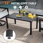 NATURAL EXPRESSIONS 4 Pieces Patio Furniture Sets, Modern Metal Outdoor Conversa... - Image 8