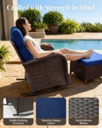 Luxury Patio Furniture Set with 6" Thick Cushions, High Back Outdoor Rocking Cha... - Image 4