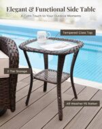 Luxury Patio Furniture Set with 6" Thick Cushions, High Back Outdoor Rocking Cha... - Image 7