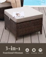 Luxury Patio Furniture Set with 6" Thick Cushions, High Back Outdoor Rocking Cha... - Image 8