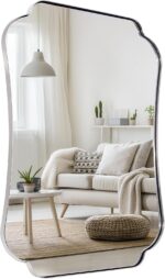 ANDY STAR Brushed Nickel Mirror 30x36 Inch, Bathroom Mirror for Wall, Large Scal... - Image 6