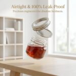 8 oz Mason Jars with Airtight Silver Lids - 4 Pack Small Glass Jars - Thickened ... - Image 6