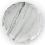 Elama Fine Marble 16 Piece Stoneware Dinnerware Set in Black and White - Image 10