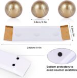 LCCCK Decorative Tray with Balls Set, White Gold Decor Orbs TV Stand, Coffee Tab... - Image 3