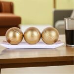 LCCCK Decorative Tray with Balls Set, White Gold Decor Orbs TV Stand, Coffee Tab... - Image 8