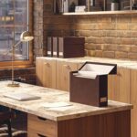 Smead Flip Top File Box, 10" x 3.7" x 13", Brown Vegan Leather, Gold Metal Namep... - Image 7