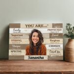 KiKiLuna Personalized Christian Women Wall Art, Custom Portrait and Name Canvas ... - Image 6