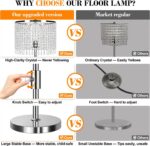 【Upgraded】 Dimmable Crystal Floor Lamps for Living Room, 1000LM LED Bulb Include... - Image 4