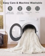 Super Soft Fluffy Faux Fur Throw Blanket for Couch, Fuzzy Sherpa Fleece Cozy War... - Image 7