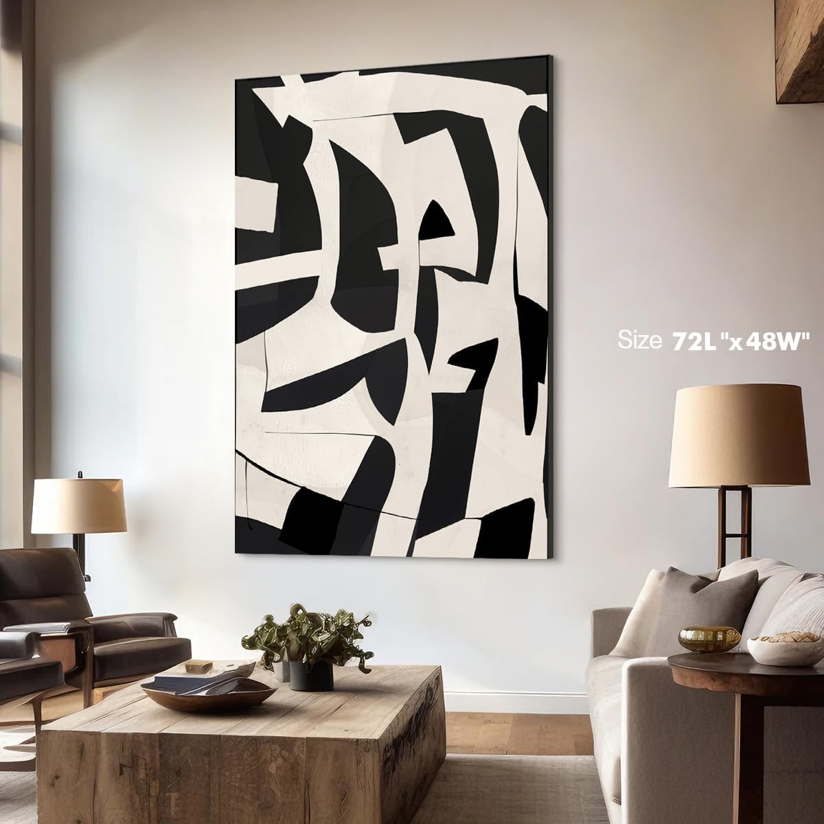 GIFTTWART Wall Art for Living Room Oversized Black and White Vintage Art Work fo... - Image 8