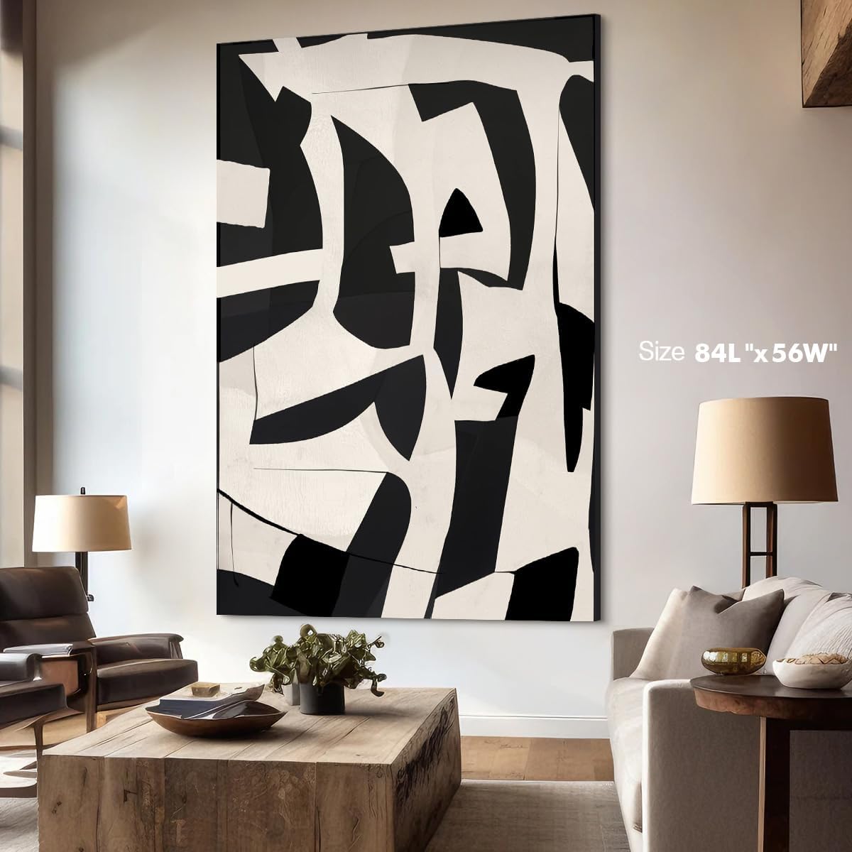 GIFTTWART Wall Art for Living Room Oversized Black and White Vintage Art Work fo... - Image 9