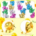100pcs Mini Resin Ducks, Glittering Tiny Ducks Miniature Decor Micro Garden Land... - Image 5