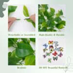 BLEUM CADE Fake Hanging Plants, 2pcs Artificial Pothos Vines Greenery for Wall H... - Image 5