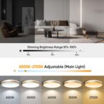 Lightania 11 Inch Flush Mount Ceiling Light with Remote Control & Night Light, 5... - Image 3