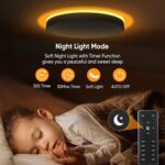 Lightania 11 Inch Flush Mount Ceiling Light with Remote Control & Night Light, 5... - Image 6