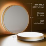 Lightania 11 Inch Flush Mount Ceiling Light with Remote Control & Night Light, 5... - Image 7