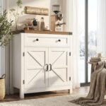 HOSTACK Coffee Bar Cabinet, Kitchen Storage Cabinet, Modern Farmhouse Buffet Sid... - Image 3