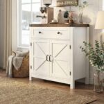 HOSTACK Coffee Bar Cabinet, Kitchen Storage Cabinet, Modern Farmhouse Buffet Sid... - Image 7