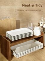 Yedio Porcelain Rectangular Dinner Platters, 9.75 Inch Rectangle Serving Plates ... - Image 6