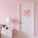 Pink Bow Wooden Wall Sign - Cute Girls Room Decor, Preppy Hanging Plaque for Dor... - Image 5