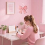 Pink Bow Wooden Wall Sign - Cute Girls Room Decor, Preppy Hanging Plaque for Dor... - Image 7