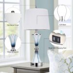 Hamucd 3-Way Dimmable Touch Glass Table Lamps for Bedrooms with 2 USB Ports Set ... - Image 4