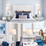 Hamucd 3-Way Dimmable Touch Glass Table Lamps for Bedrooms with 2 USB Ports Set ... - Image 5