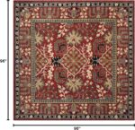 SAFAVIEH Antiquity Collection Area Rug - 8' Square, Red & Multi, Handmade Tradit... - Image 3