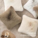 EVERGRACEHOME Luxury Soft Faux Chinchilla Fur Throw Pillow Cover 1 Piece, Decora... - Image 5