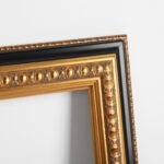 Vintage Black and Gold Ornate Frame for 6x8 Canvas Paintings, Classical Wood Can... - Image 4