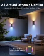 Govee Outdoor UpDown Wall Light, 2 Pack, 1200LM RGBICWW Smart Porch Lights Outdo... - Image 3