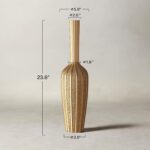 Elegant Gold Floor Vase - 23.62” Tall Decorative Vase for Dried Flowers | Home D... - Image 3