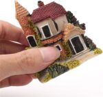 4PCS Miniature House Fairy Gardening Micro Landscape Village Stone House Bonsai ... - Image 5