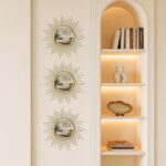 Cityelf 3 Set Gold Sunburst Mirrors for Wall Decorative Metal Mirrors Small Mirr... - Image 7